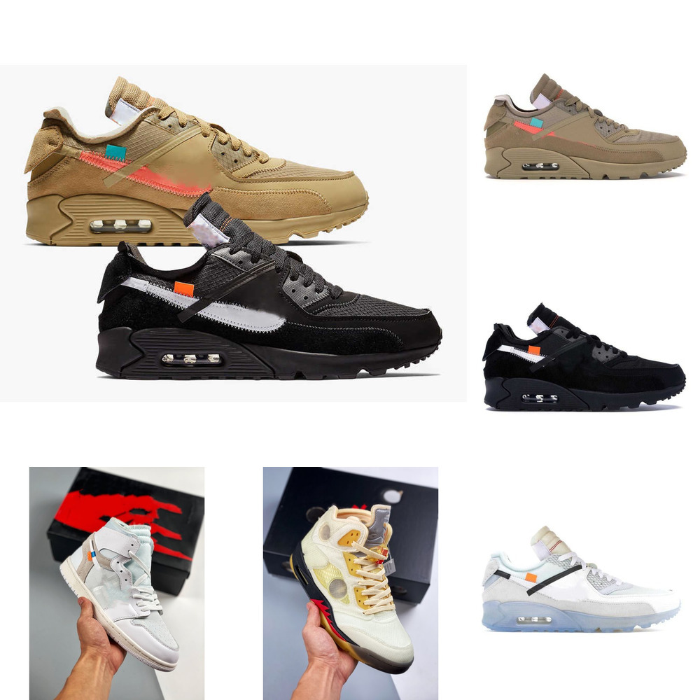 

Quality TOP Release Off Authentic 90 Desert Ore Ice Shoes Mens Women 90s Black White Fashion Sports Trainers Sneakers With Original box, Multi