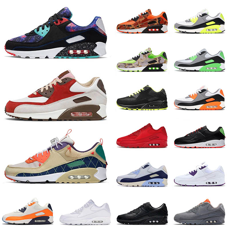 

Top Fashion Sneakers Cushions 90OG Running Shoes SIZE 12 Triple Black Good Game Grey Trail Team Gold Mens Women Infrared UNC Sports Trainers