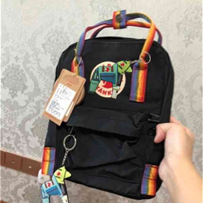 Fjallravan kanken Arctic Fox Color Belt Rainbow Backpack Couple Canva Travel Bag Outdoor for mother and baby DFG65 FUE Freehipping JRXW