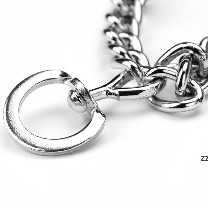 

4 Sizes Pet Dog Training Obedience Choke Chain Adjustable Plated Steel Prong Dog Collar For Pit Bull With Cover HWA7133
