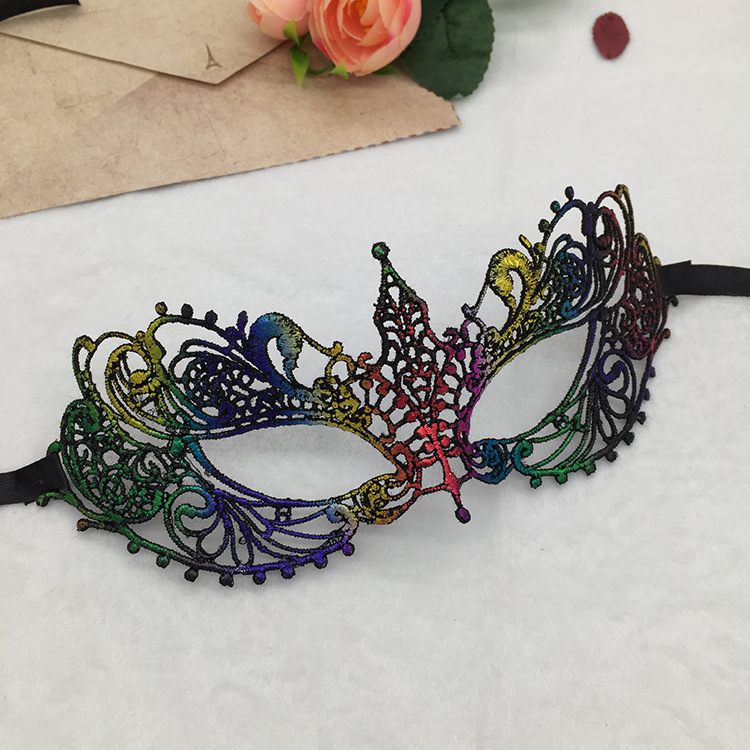 

Lace Mask Small Sharp Point Halloween Half Face Masquerade Party Photo