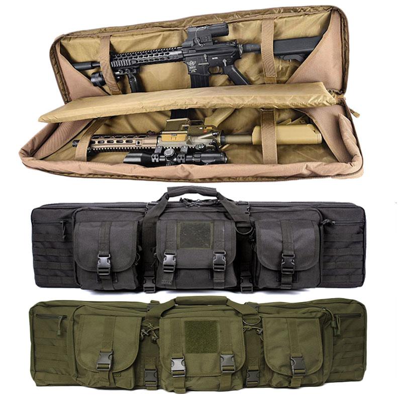 

Stuff Sacks Military 36 Inch Double Rifle Gun Bag Carbine Backpack For M4 Portable Shooting Gear Protective Hunting Holster, Black
