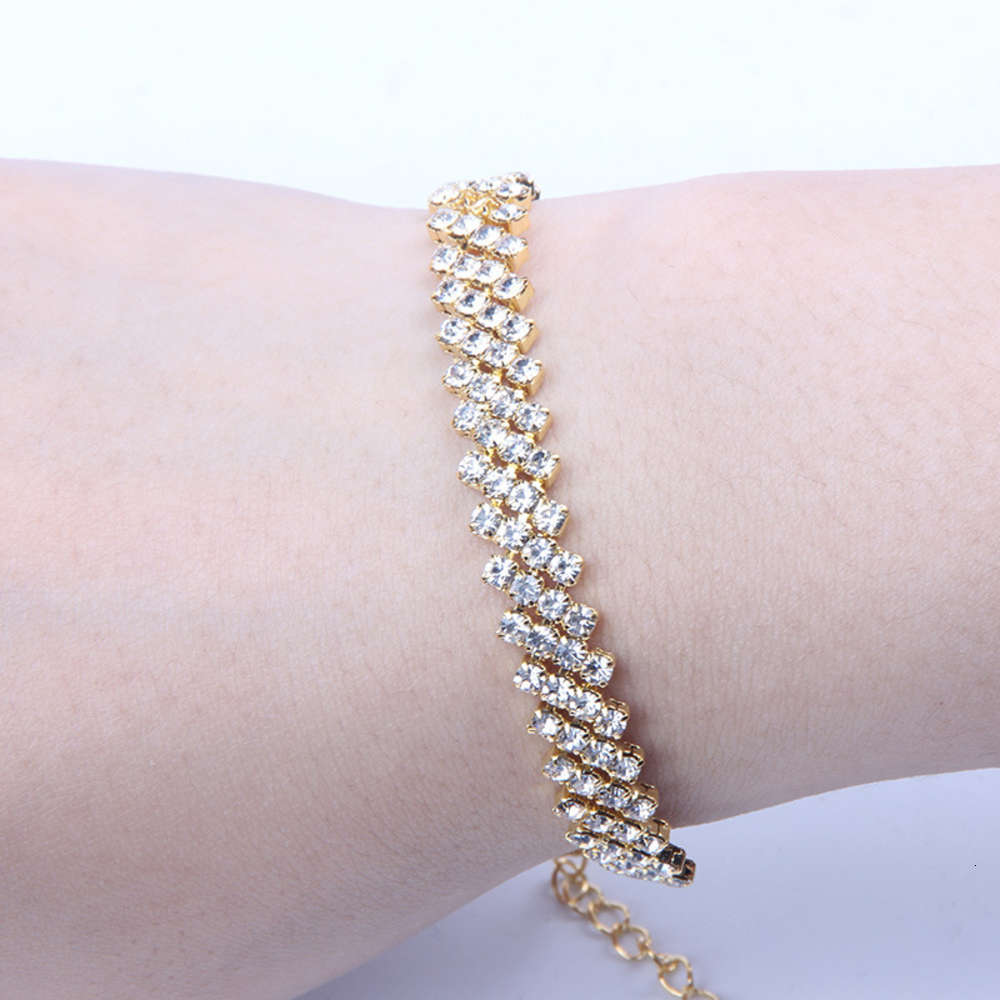 

Hand catenary Women's bracelet fashion women's claw chain Diamond Bracelet, Black