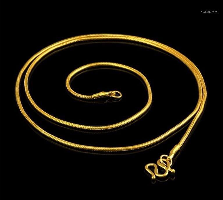 

Pure 999 24K Yellow Gold Necklace / Snake Shape Link Chain 8g Chains