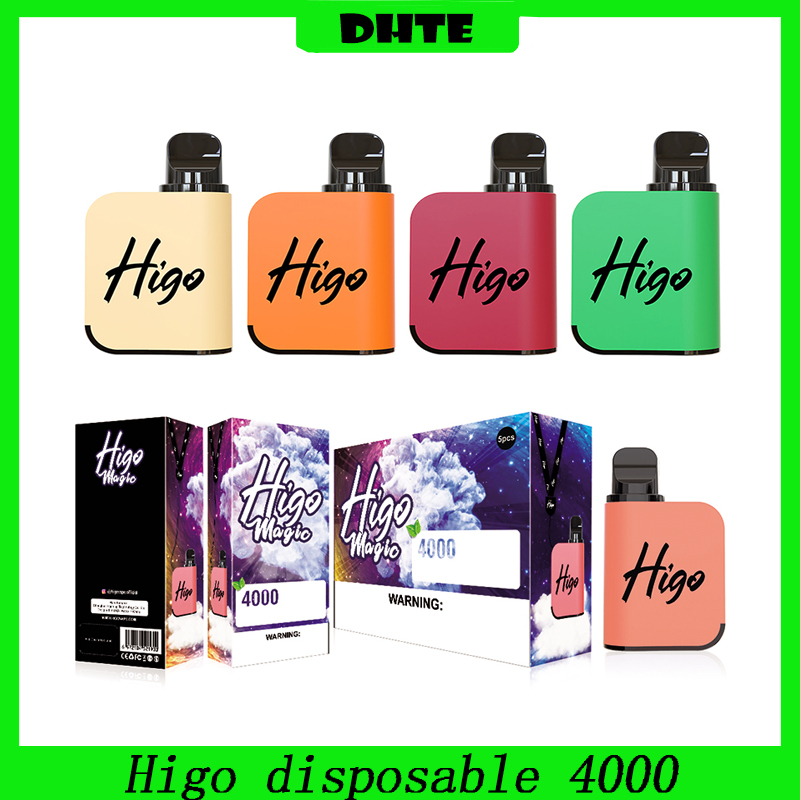 

Higo disposable 4000puffs cigarette vape pen 1200mah 3% 5% nic 10ml capacity 11 colors