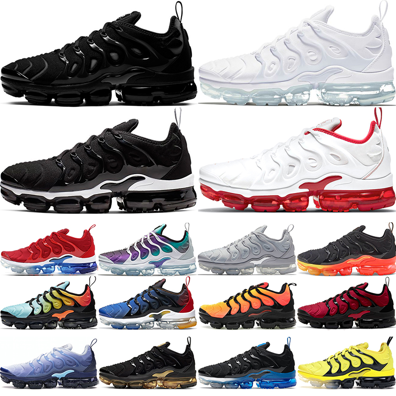 

tn plus trainers shoes Triple Black white Cherry Bleached Aqua DMP Cool Grey Grape Photo Blue Atlanta Psychic Pink mens womens sports sneakers, University red