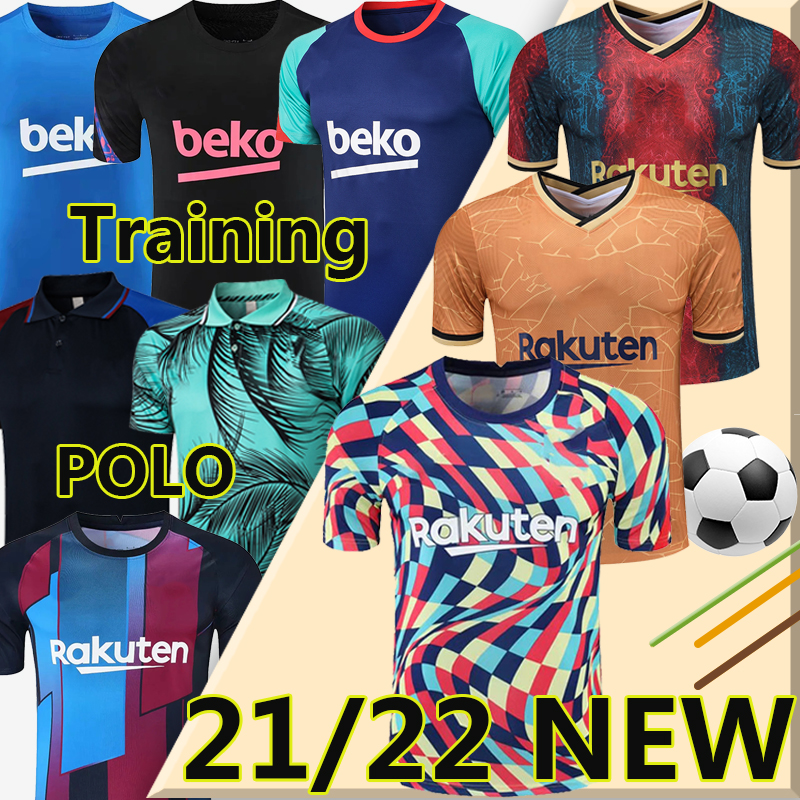 

2021 2022 F. DE JONG ANSU FATI Soccer Jerseys POLO Training suit de fútbol Dest PIQUÉ MEMPHIS PEDRI Kun Aguero 21/22 Football shirts camisetas, Basa 21-22 special version