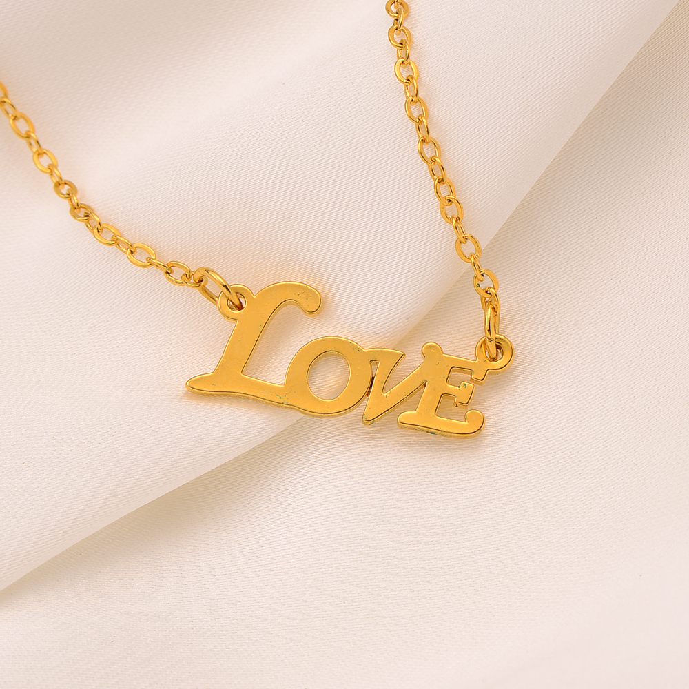 Collier avec pendentif Antique symbole infini, amour pour dames et filles, breloques en or massif G/F 9 carats, boîte cadeau pour étudiante maman