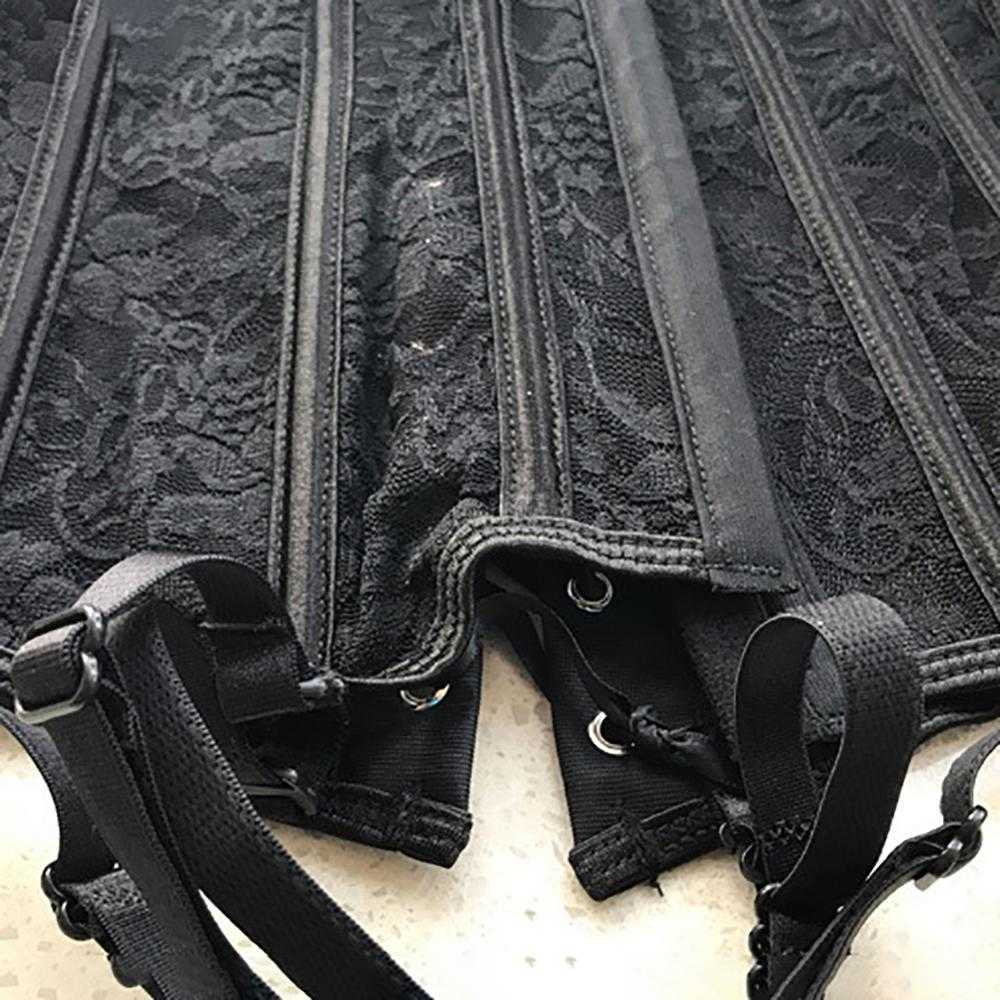 

Sexy up Bustier Black Lace corselet steampunk Corset plastic bone corsets and bustiers plus size corset for women