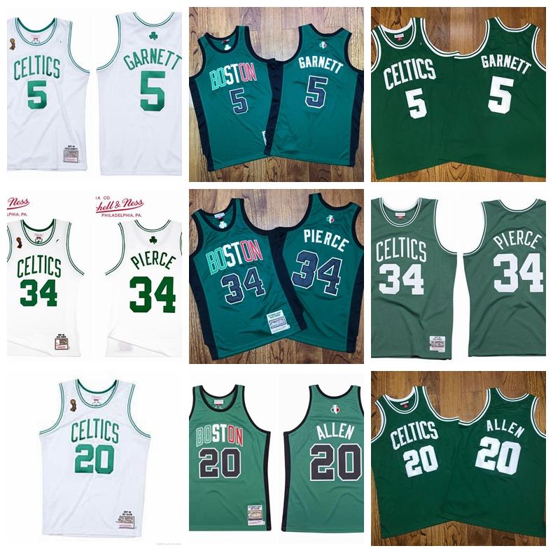 

Men Boston Celtics Garnett 5 Pierce 34 Allen 20 Rondo 9 Mitchell & Ness Kelly Green 2008-09 Classics Authentic Jersey, Lavender
