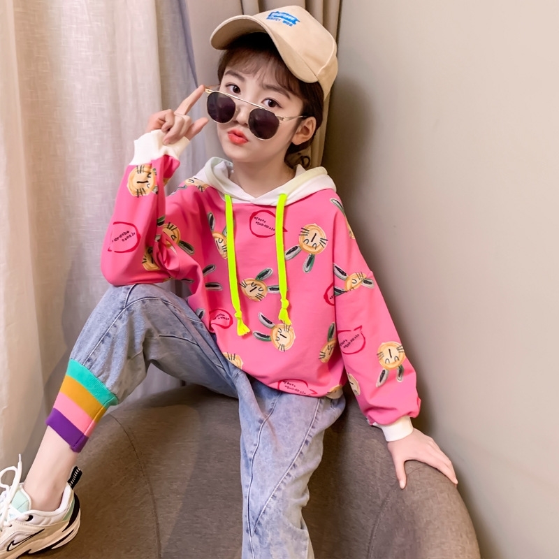 

Girls' Autumn suit 2021 new big children's little girl's net red fashionable foreign style spring and autumn sweater two-piece set