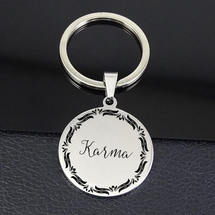 

Keychains Exquisite Karma Drop Letter Charm Jewelry For Men And Women YP6964