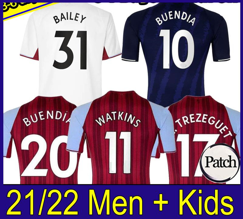

Aston Villa Soccer Jerseys villa BUENDÍA TRAORE BARKLEY 2021 2022 WATKINS WESLEY EL GHAZI .TREZEGUET McGINN Football Shirt Men and kids kits, Third+epl