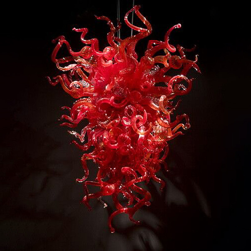 

Modern Nordic Lamps Hand Blown Glass Chandelier European Design Style LED Chandeliers Lightings 100% Handmade for Duplex Building Decoration Pendant Lamp