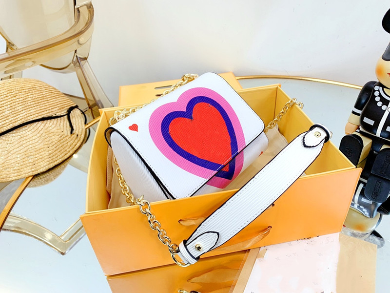 

Luxury designer woman fashion bag 100% high quality leather hand-painted slider metal chain large letter handbag adjustable chains mini bags