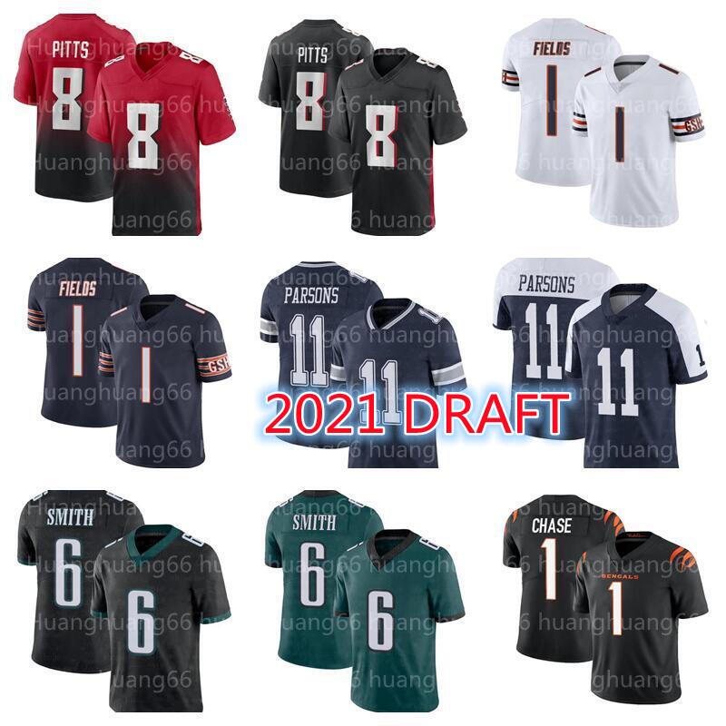

Men 1 Justin Fields 11 Micah Parsons Football Jersey 2021 Chicago Bear Dallas Cowboy 6 DeVonta Smith Ja'Marr Chase 8 Kyle Pitts, As
