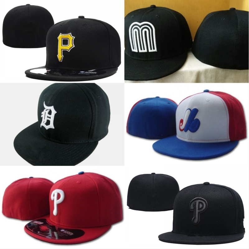

One Piece All Team Fan's Pirates Gold P Baseball Fitted Hat On Field Mix Order Size Closed Flat Bill Base Ball Snapback Caps Bone Chapeau