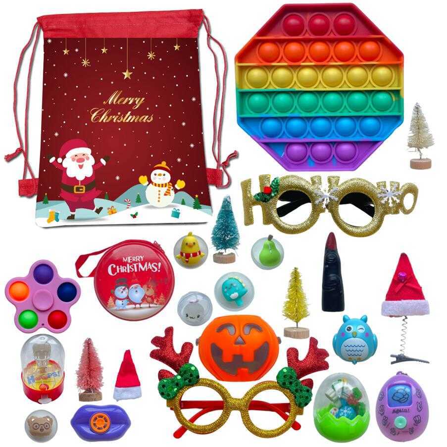 

US Stock 24pcs/set fillable advent calendar Kids Gift Sensory Toy Xmas Blind Bag Christmas Fidget Toys advent calendar sea shipping