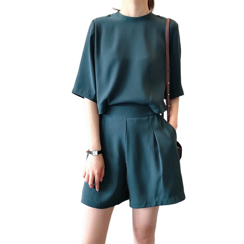 

Fashion Women' Shorts Summer Loose Back Button Casual 210520, Black