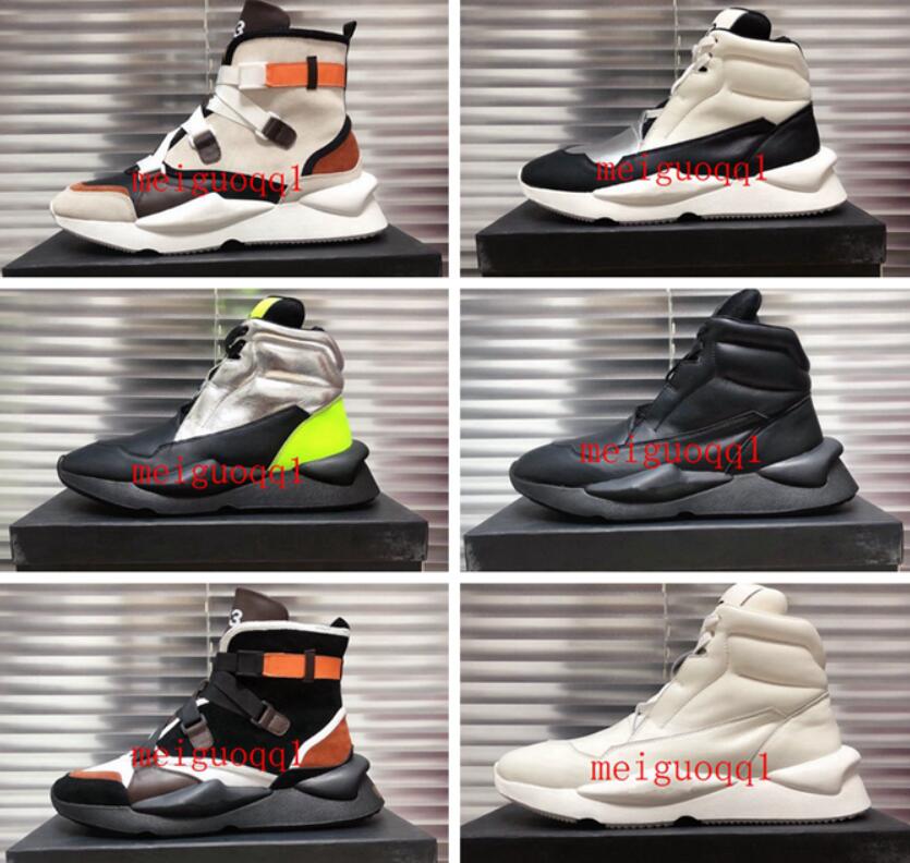 

The new Y3 Yamamoto high-top men's designer sneakers leather calfskin sneakers luxury unisex high-top casual shoes 28 colors large size 35-45