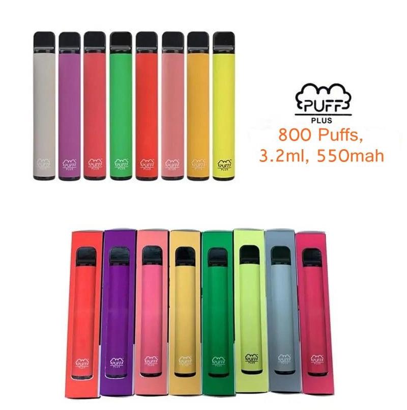 

Puffs Bar Plus Pen Cigarettes Disposable Vape 800 Device Color Battery Multiple XXL 3.2ml Pods BANG Puff Qrcvp