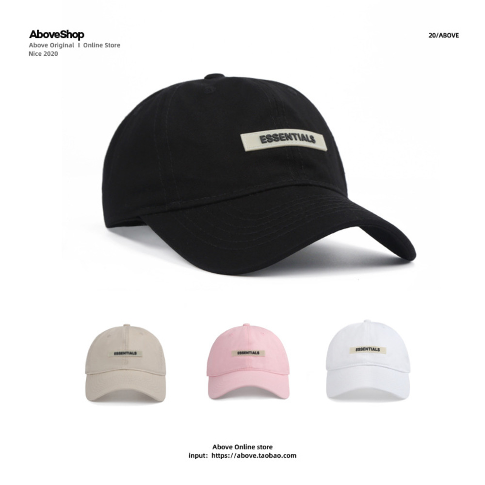 

Essentials Fog Double Line High Street Soft Top Baseball Cap Men's and Women's Hip Hop Sunshade Hat Trend, Black;white