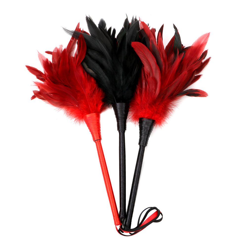 

37cm Feather Whips Slave Role Play Flirting Spanking Whip Bondage Adult Game Sex Toy for Couples