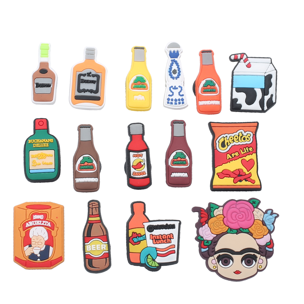 

MOQ=100pcs pvc mexico theme shoe charms wholesale fashion accessories soft rubber jibitz for croc shoes plastic ornaments