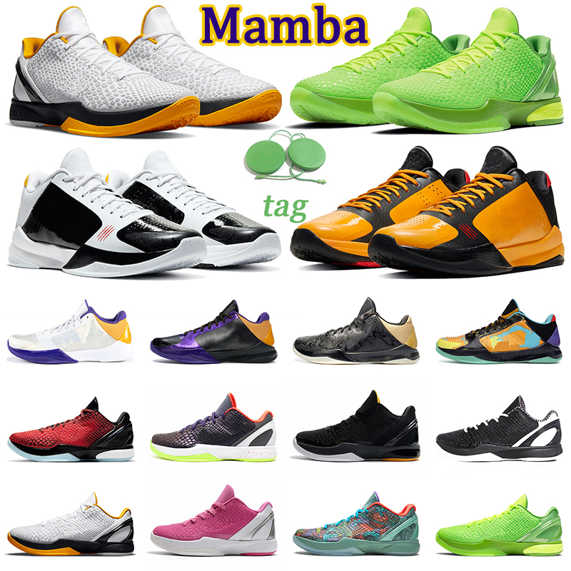 

Mamba Zoom 6 Protro Men Basketball Shoes Grinch All-Star Del Sol Mambacita Alternate Bruce Lee 5 Rings Lakers Mens Trainers Outdoor Sports Sneakers, 6 protro grinch