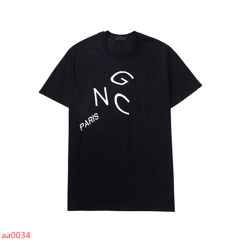 

Summer Designer T Shirts For Mens Tops Luxury Letter Embroidery Tees Women Clothing Short Sleeved shirt Men Tee vov, White;black