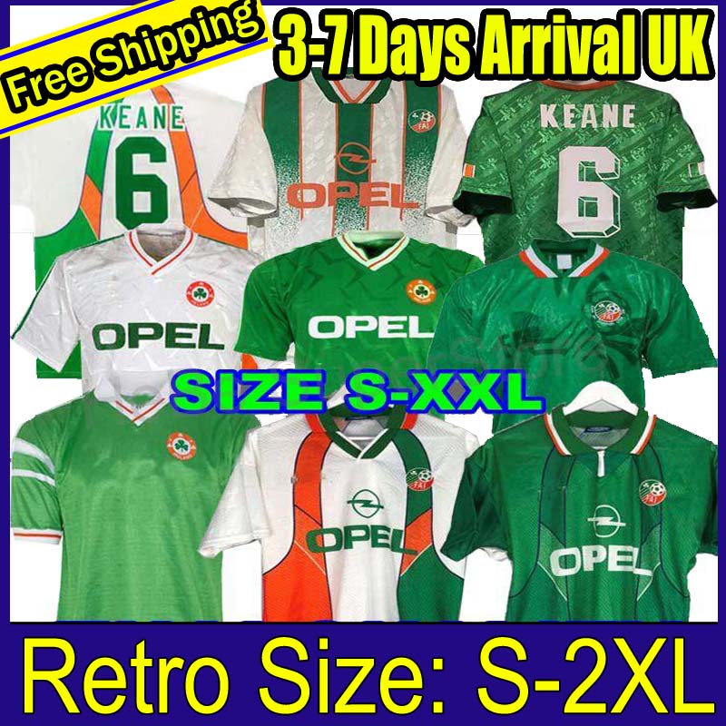 

Retro vintage 1988 1990 1992 1994 1995 1996 Ireland soccer jersey Republic of Ireland football shirt National 90 World cup Northern Ireland 1993 kits, 1998 home