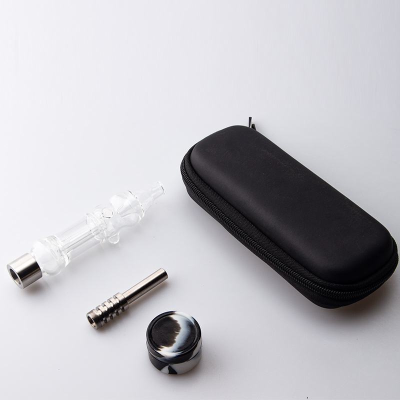 Glass313 CSYC NC025 Glass Pipe Portable Bag Set Dab Rig Bong Smoking Water Pipes Silicone Jar Dabber Tool-image-407970659