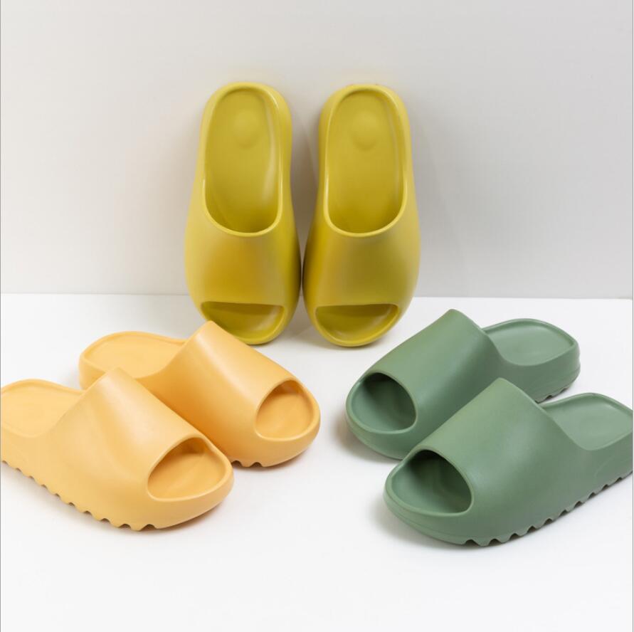 

Famous designer outdoor comfortable soft slippers Men women Indoor bathroom home shoes Flat EVA Thick sole Slides summer sandals, Khaki