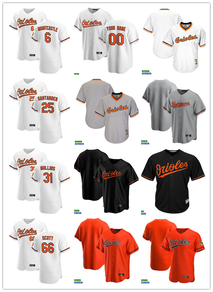 

Men Women Youth Baseball Jersey Baltimore Orioles 6 Ryan Mountcastle 31 Cedric Mullins 25 Anthony Santander 66 Tanner Scott cust, Blue;black