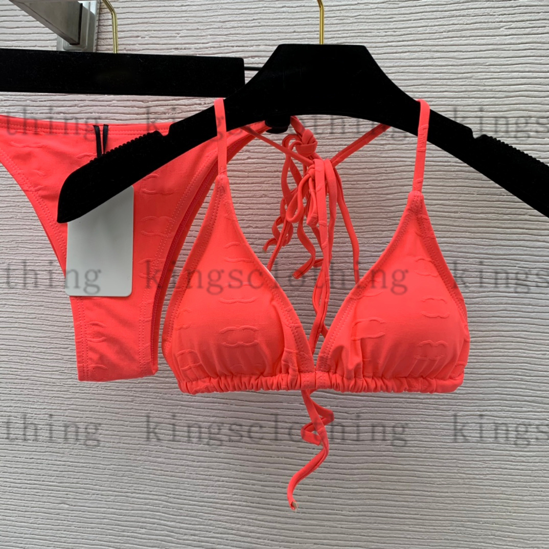 

brand bikini thong panties High elasticity Swimming pants swimsuit summer designer women swimmer sexy suspenders tight 2022 fashion jacquard fabric orange color