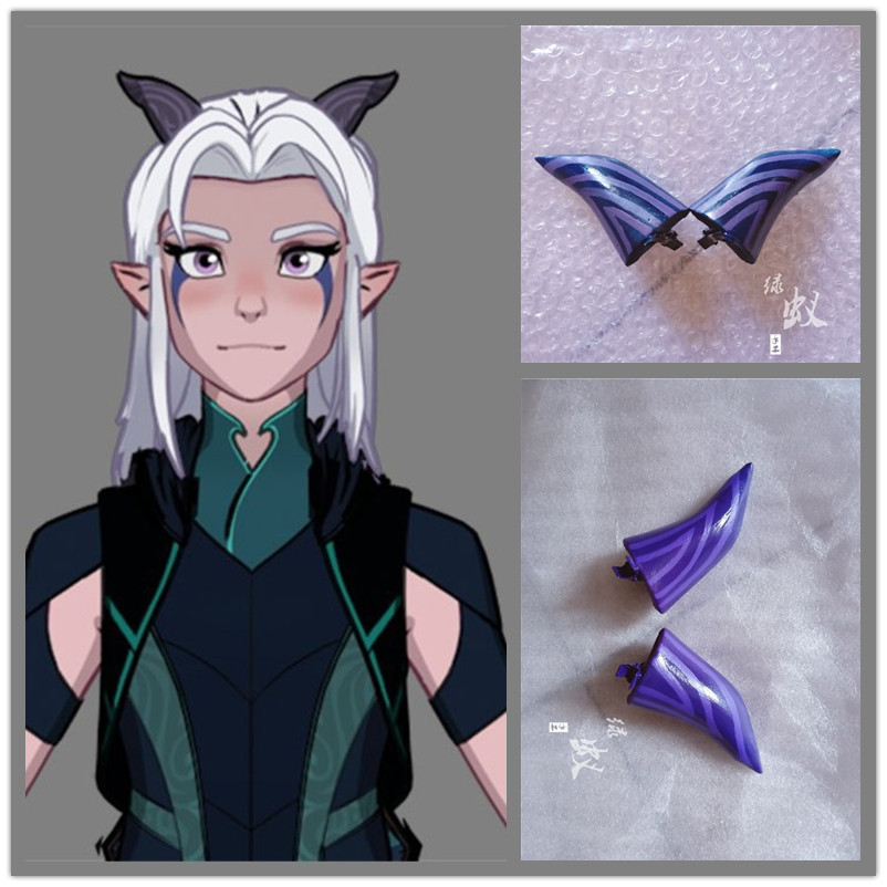 

Costume Accessories1 Pair The Dragon Prince Rayla Cosplay Horns Head Clip Headwear Hairwear Cosplay Props Accessories Hair Clip Halloween Ch
