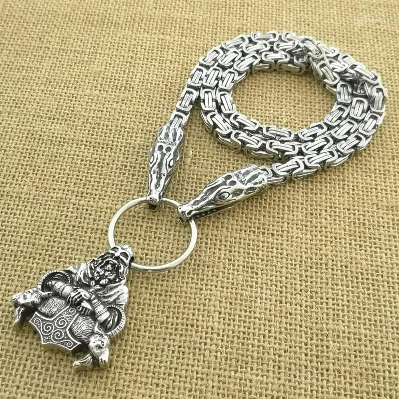 

Viking Warrior Pendant Necklace Stainless Steel Animal Crocodile Head King Chain Fashion Men's Jewelry Chains