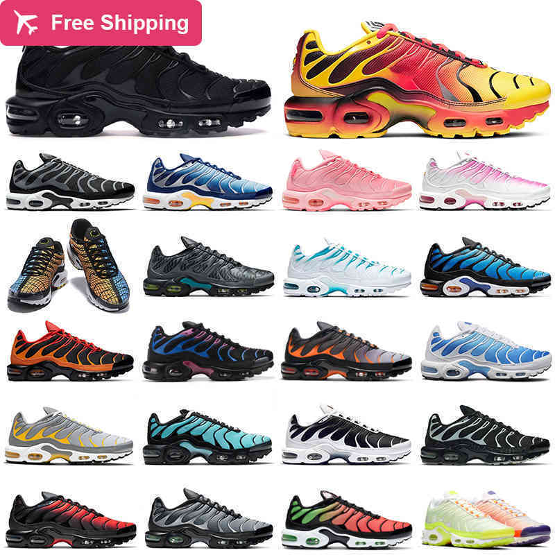 

with box Great Seller tn plus running shoes men women Hyper Blue Grey Orange Greedy tns womens mens trainers outdoor sports sneakers Wholesale, 36-40 the breath of spring