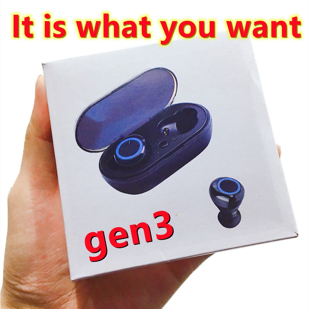 

Wireless charging Earphones Bluetooth Cell Phone White headset earplugs earphone in-ear Sports Christmas Touchable earplugs With pop-up window box gift rename wwww, A 2