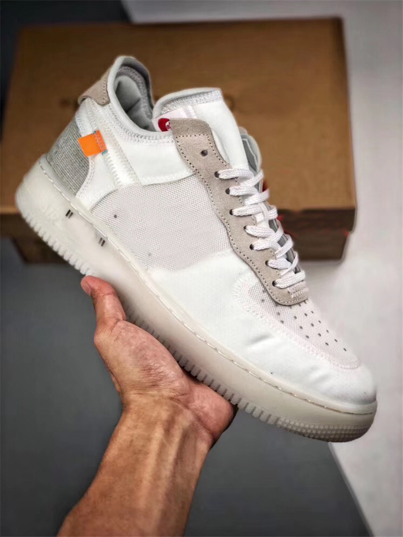 

MCA Authentic Shoes Low 1 White University Blue Off '07 MoMA Air Volt Black Sail Forces Original Men Women Outdoor Sneakers Virgil Ablo