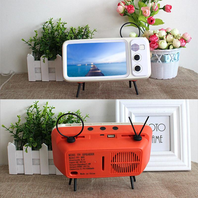 

Retro Speaker Phone Holder Desktop Televison Design Mobile Mount OD889 Cell Mounts & Holders, Coffee