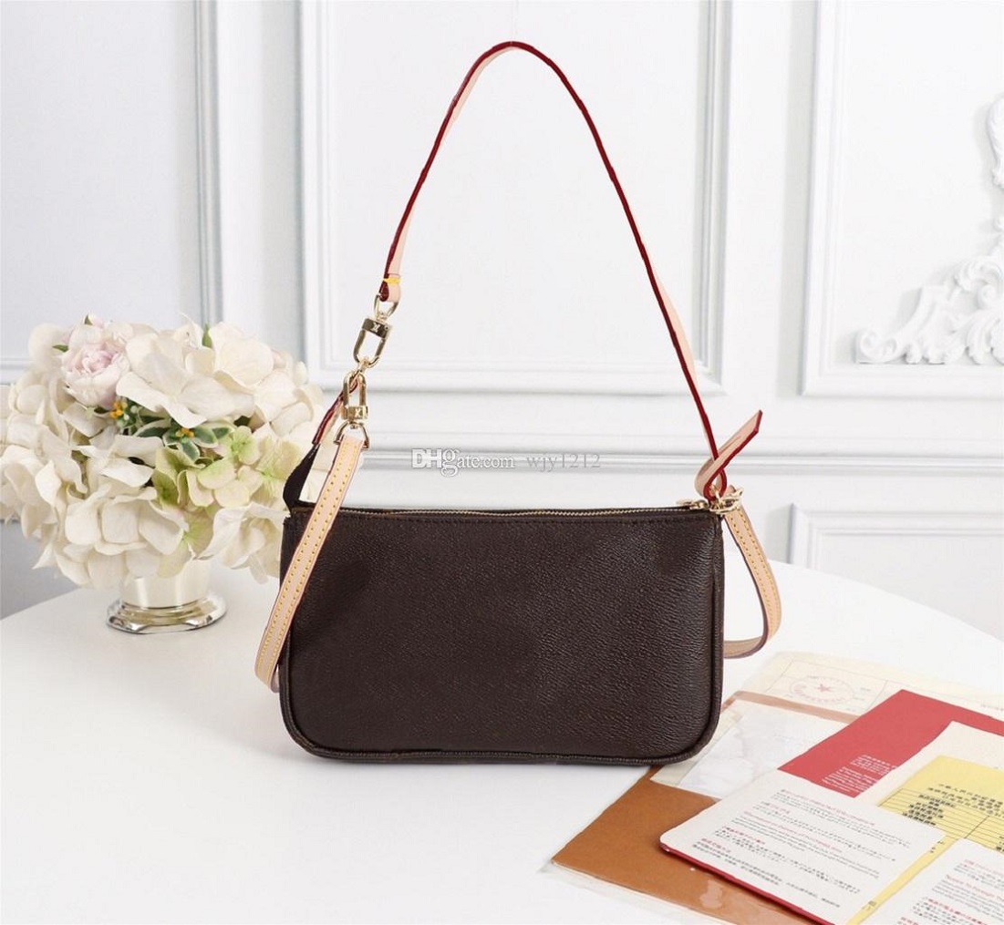 

Classic high-quality luxury designer bag wallet tote POCHETTE ACCESSORIES canvas totes purse ladies fashion crossbodys shoulder bags wallets With box free ship, White plaid #51980