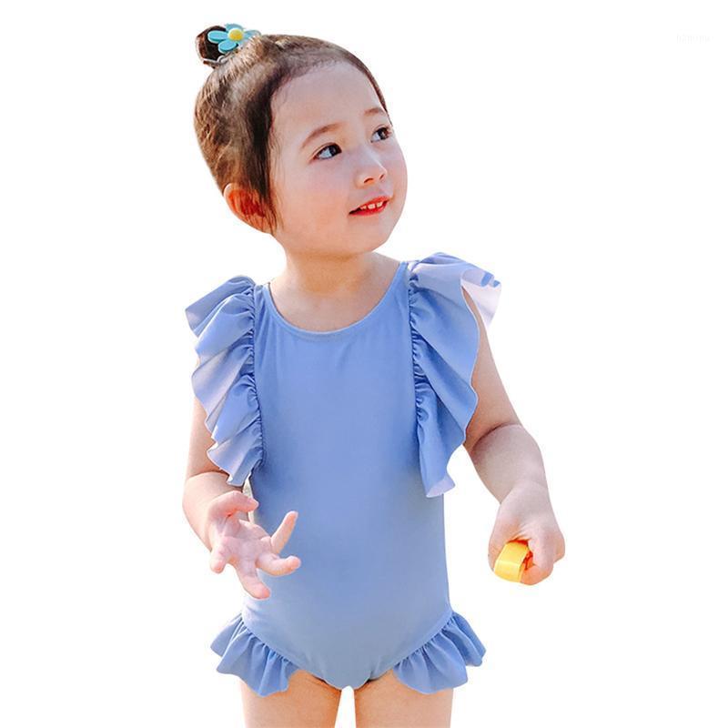 

Women's Swimwear Kids Suit Beautiful Colorful Summer Beach Swimsuit For Girl Toddler, Orange