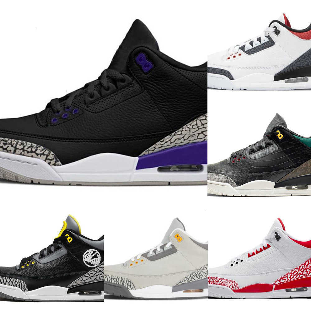 

2021 New Top Fashion Jumpman 3s Mens Basketball Shoes 3 Black Sark III Men Sneakers Sports Trainers Shoes Size 40-47 3LYV8