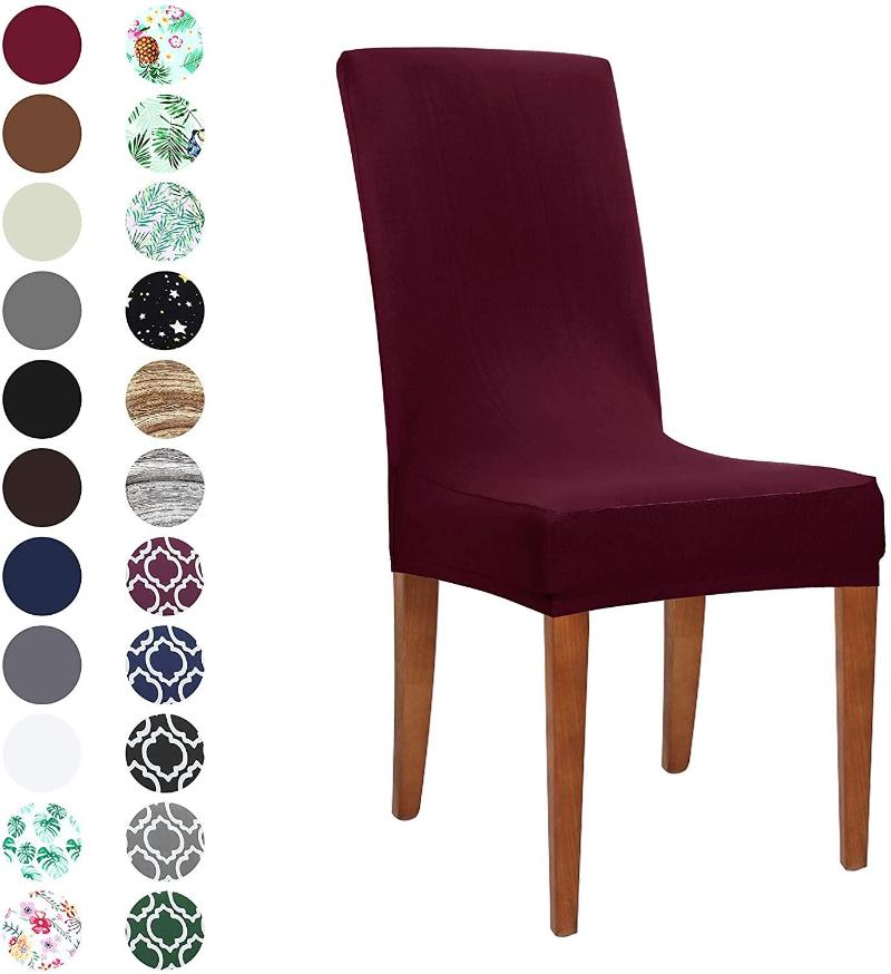 

Chair Covers Spandex Stretch Elastic Cover Universal Removable Dining Protection For Wedding Party Decoration