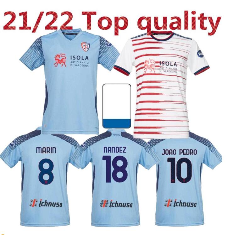 

21 22 Cagliari Calcio soccer jerseys 2021 2022 godin JOAO PEDRO NANDEZ NAINGGOLAN MARIN Simeone SOTTIL Oliva PAVOLETTI maglie da football sh, Black;yellow