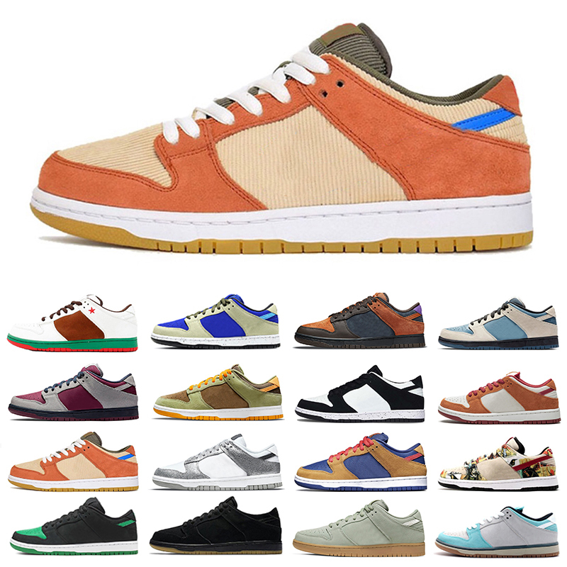 

SB Dunks low mens running shoes designer Golden Cider Corduroy Green and Grey Plum coast white Syracuse Kentucky Jogging Walking men women trainers sports shoe, Pay for box