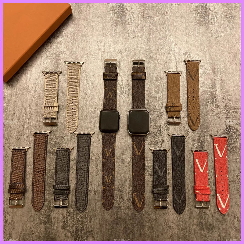 

Fashion Watch Strap For Iwatch 2 3 4 5 6 7 Series Designers Watches Band For Apple 38 40 41 42 44 45mm High Quality D2111042F