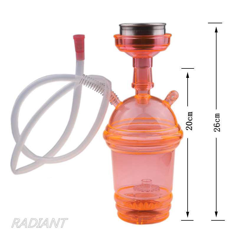 

New acrylic milk tea cup hookahs water pipe hookah bong complete set for woman cute
