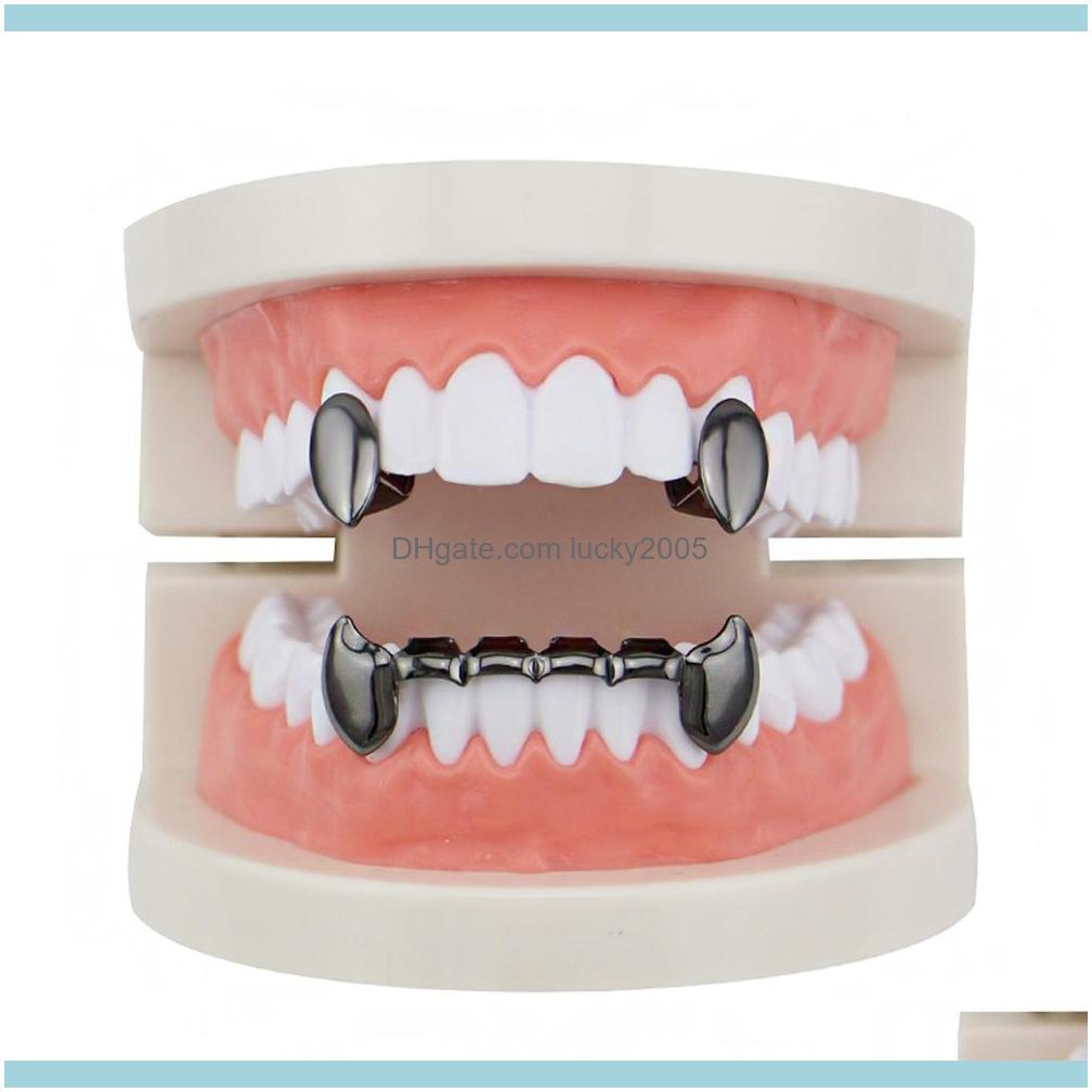 

Jewelry Aessories Wedding , & Events Sale Single Vampire Fangs Canines And Gold Braces Grills Party Teeth Aoessories Lqgjh, White